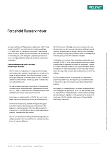 Forbehold i forbindelse med Russervindue-projekter